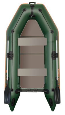 Čln Kolibri KM-260 D zelený, nafukovací kýl, pevná podlaha