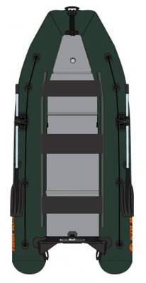 Čln Kolibri KM-400DSL zelený, hliníková vystužená podlaha
