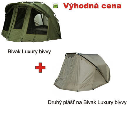Bivak Giants Fishing Luxury Bivvy 2-3 Man + duhý plášť Luxury Overwrap
