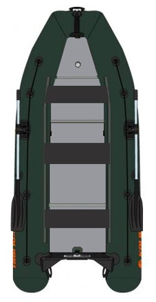 Čln Kolibri KM-450DSL zelený, hliníková vystužená podlaha