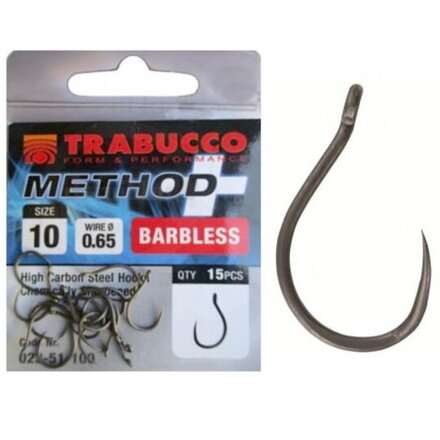 Háčiky Trabucco Method Plus 10 barbless