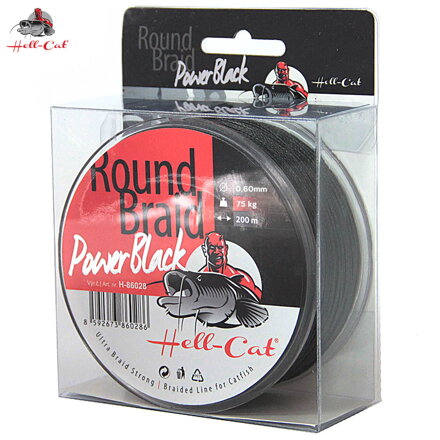 Pletená šnúra Hell-Cat Round Braid Power Black 200m