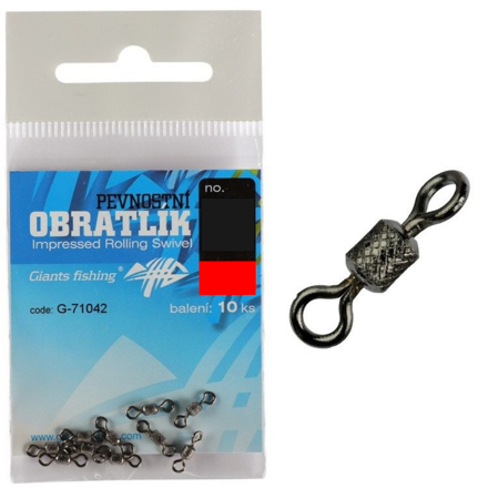 Giants Fishing Pevnostný obratlík Impressed Rolling Swivel no.2/38kg/10ks