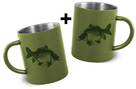 Nerezový hrnček Delphin CARP - 300ml zelený 1+1