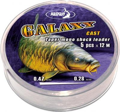 Šokový kónický vlasec Katran GALAXY CAST 0,26-0,47mm