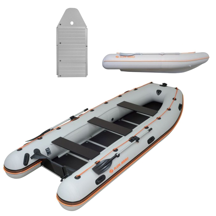 Čln Kolibri KM-450DSL sivý, hliníková vystužená podlaha