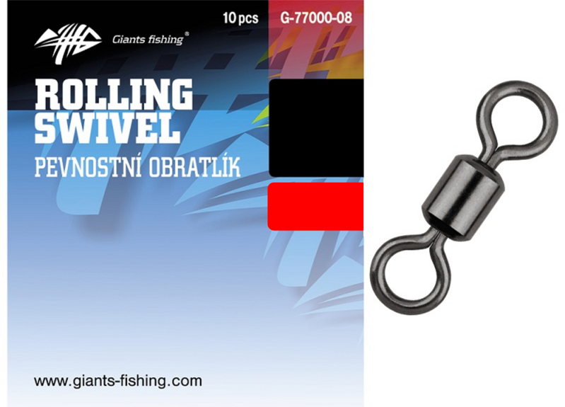 Giants Fishing Pevnostný obratlík Rolling Swivel no.12/19kg/10ks Giants Fishing Pevnostný obratlík Rolling Swivel no.12/19kg/10ks