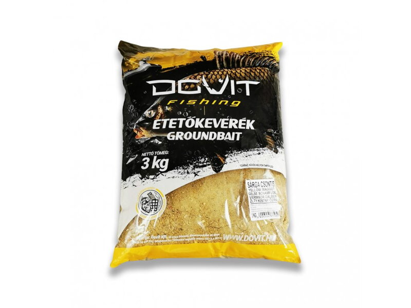 Páchnuca kŕmna zmes Dovit - žltá - kostné červy 3kg Páchnuca kŕmna zmes Dovit - žltá - kostné červy 3kg