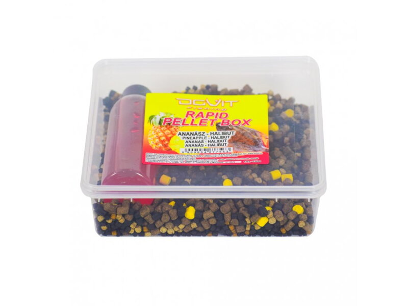 Dovit Rapid Pellet Box Medium - ananás-halibut Dovit Rapid Pellet Box Medium - ananás-halibut