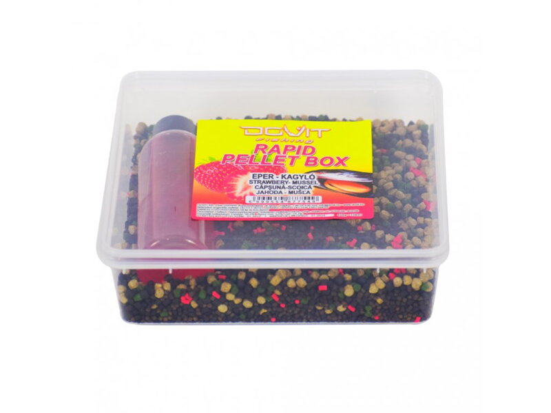 Dovit Rapid Pellet Box Mini - jahoda-mušľa Dovit Rapid Pellet Box Mini - jahoda-mušľa