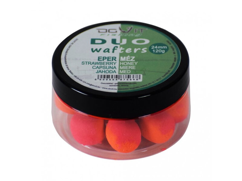 Dovit Duo Wafters 24mm - Jahoda - Med Dovit Duo Wafters 24mm - Jahoda - Med