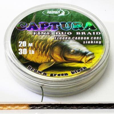 Pletenka Katran Duo CAPTURA Brown Green Black 30lb 20m Pletenka Katran Duo CAPTURA Brown Green Black 30lb 20m