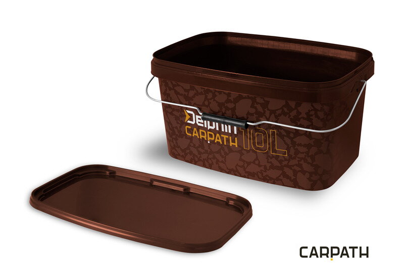 Hranaté vedro s vrchnákom Delphin CARPATH 10l Hranaté vedro s vrchnákom Delphin CARPATH 10l