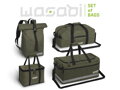 WASABI SET tašiek - CarryMID + CarryBIG + Coolbag + Rucksack