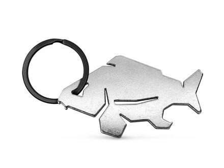 Kľúčenka s otváračom na fľaše Delphin CARPENER strieborná - strieborná