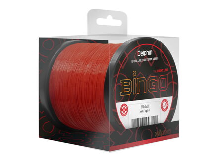 Vlasec Delphin BINGO Matt / Tm. červená - 0,25mm 5,4kg 300m