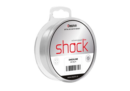 Delphin SHOCK Line transp. 80m - 0,50mm 33lbs