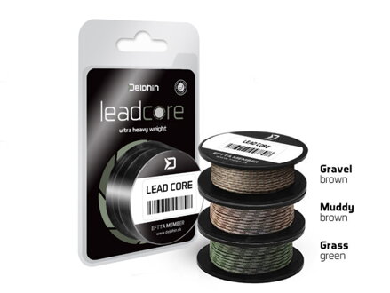 Delphin LEADCORE hnedá Gravel 5m - 45lbs