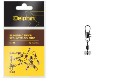 Delphin Inline head swivel with Interlock - BN S