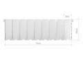 Závetrie pre varič Delphin WindWALL - 75x25cm / 9 lamiel