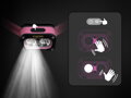 Čelová lampa Delphin QUEEN - 3W/115lm/1200mAh