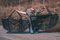 Giants Fishing Vážiaci sak plávajúci Weigh Sling Floating Gaube Camo