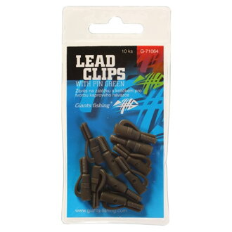 Giants Fishing Záves na záťaž Lead clips with pin Green/10pc