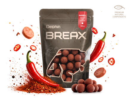 Boilies Delphin BreaX / HotHELL - Robin red-Chilli-Fr.Klobása/16mm/300g