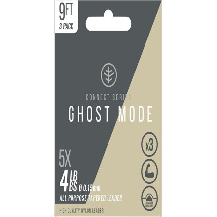 Wychwood Zužovaný nadväzec Ghost Mode Tapers 3X 9ft 6lb