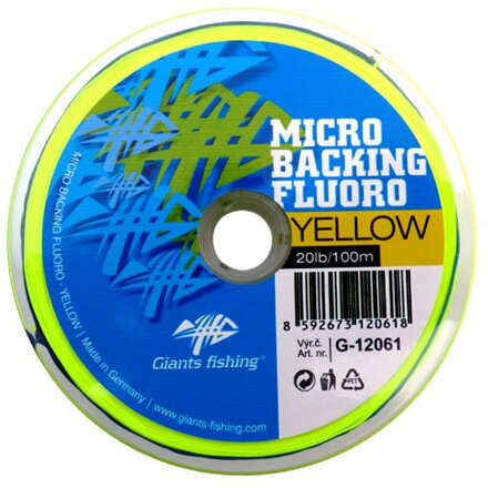 Giants Fishing Micro Backing Fluoro-Yellow 20lb/100m