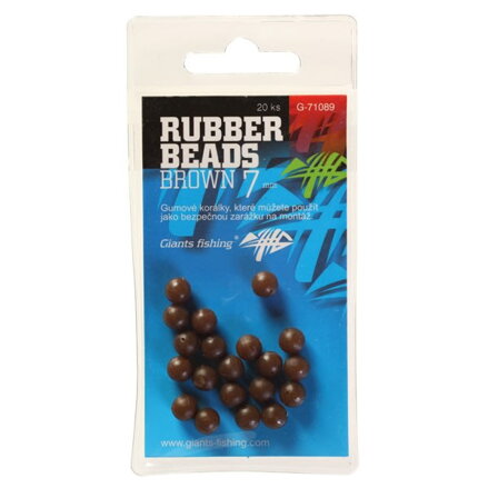 Giants Fishing Gumové guličky Rubber Beads Transparent Brown 6mm,20ks