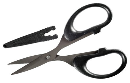 Nožnice čierne Giants Fishing Scissors with Safety Cap