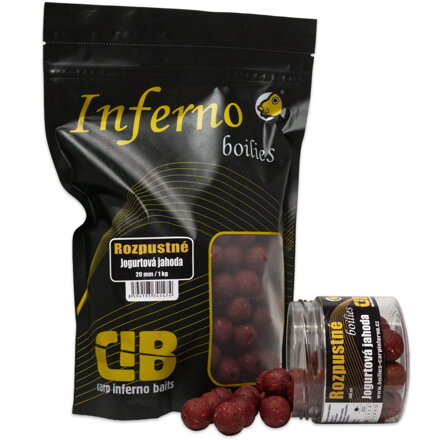 Carp Inferno Rozpustné Boilies Nutra Line Jogurtová Jahoda 20mm