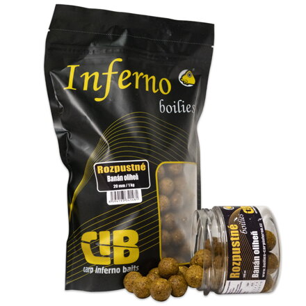 Carp Inferno Rozpustné Boilies Nutra Line Banán/Oliheň 20mm