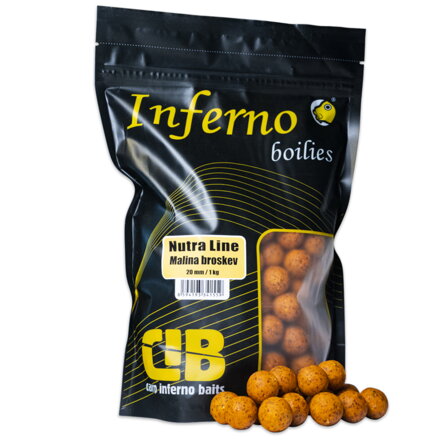 Carp Inferno Boilies Nutra Line - Malina/Broskyňa 20mm 1kg