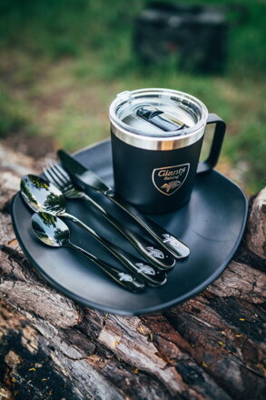 Giants Fishing Sada príborov čierny nerez Cutlery SS 410 ( 4ks - set )