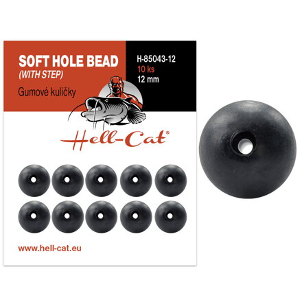 Hell-Cat Gumové guličky Soft Hole Bead (with step) 10ks