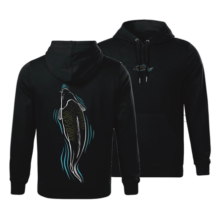 Giants Fishing Mikina pánska čierna Kapor pri hladine