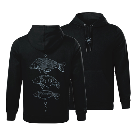 Giants Fishing Mikina pánska čierna Tri kapry