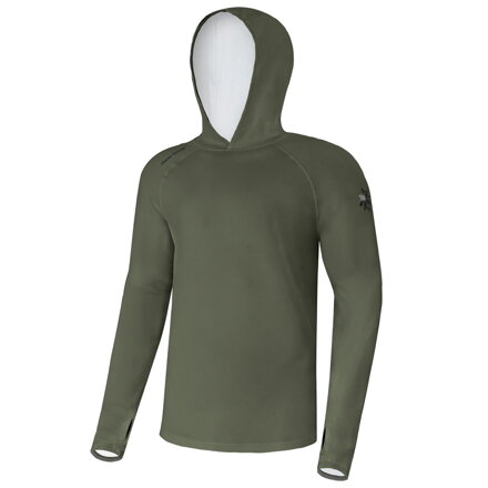 Giants Fishing Funkčné tričko s dlhým rukávom UV50+Hoodie Dark Green