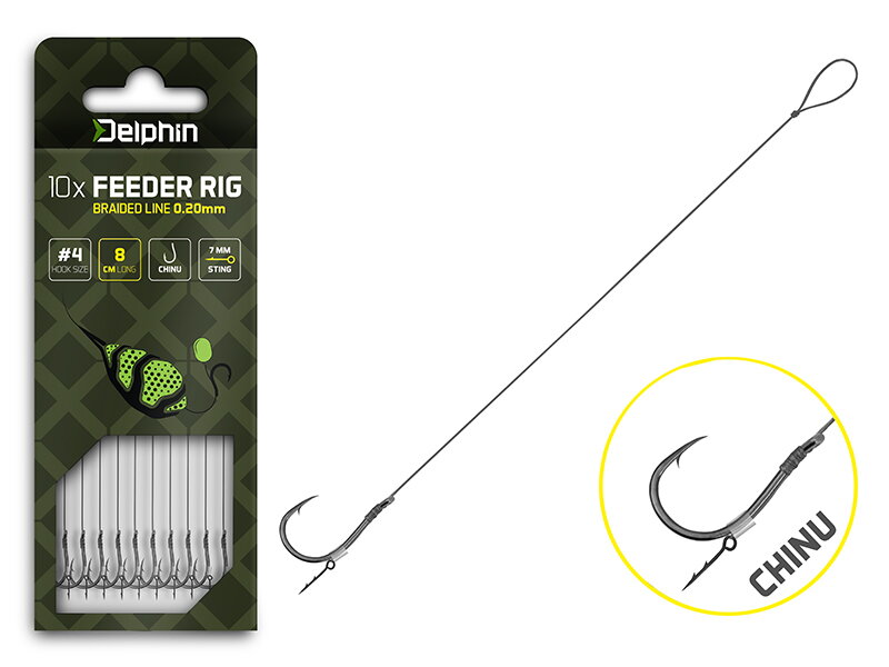 Feedrový nadväzec Delphin Braided Sting / 10ks - 12cm/0,20mm/Chinu #4