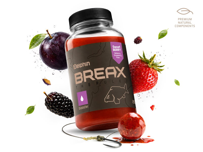Booster Delphin BreaX/SweetBERRY - Moruša-Jahoda-Slivka/250ml
