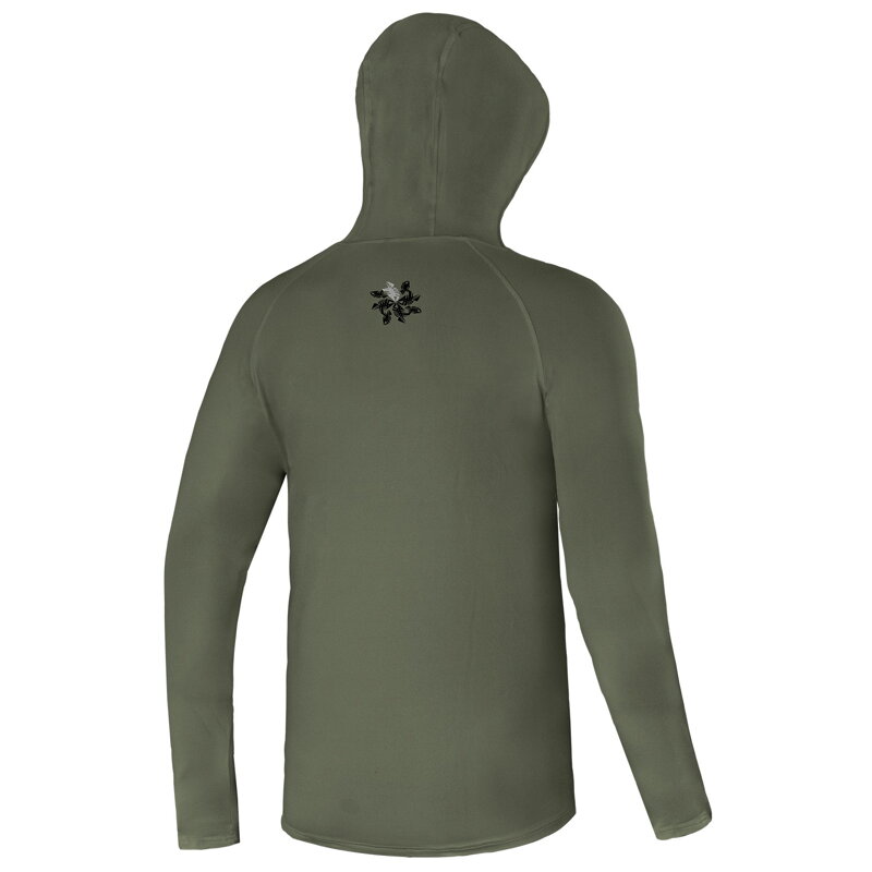 Giants Fishing Funkčné tričko s dlhým rukávom UV50+Hoodie Dark Green