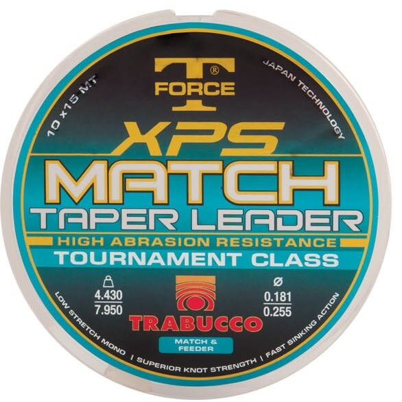 Ujímaný vlasec Trabucco TF XPS Match Taper Leader 10x15m Ujímaný vlasec Trabucco TF XPS Match Taper Leader 10x15m
