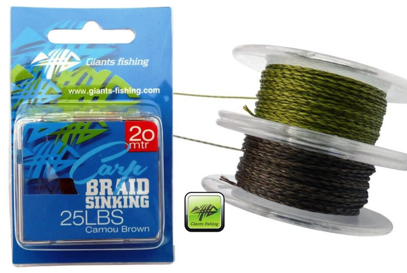 Nadväzcová šnúra Giants Fishing Carp Braid Sinking 25lbs/20m Camou Green Nadväzcová šnúra Giants Fishing Carp Braid Sinking 25lbs/20m Camou Green