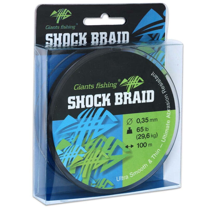 Giants Fishing Pletená šnúra Shock Braid Green 100m Giants Fishing Pletená šnúra Shock Braid Green 100m