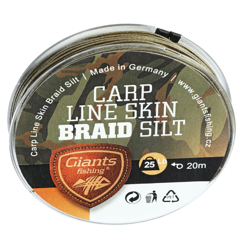 Giants Fishing Zvliekacia šnúra Carp Line Skin Braid 20m/25lb silt Giants Fishing Zvliekacia šnúra Carp Line Skin Braid 20m/25lb silt