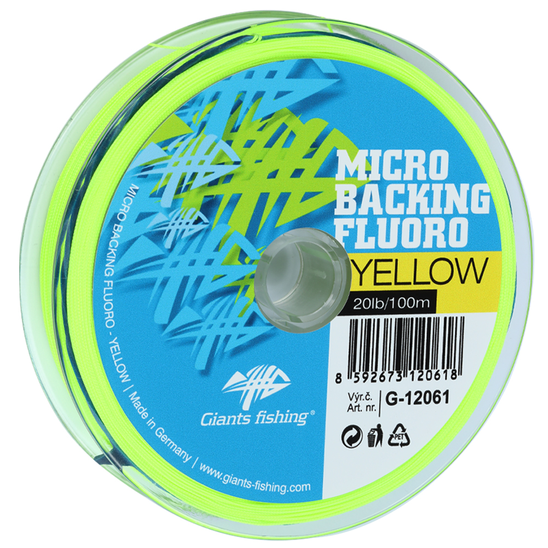 Giants Fishing Micro Backing Fluoro-Yellow 20lb/100m