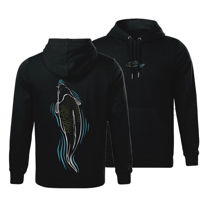 Giants Fishing Mikina pánska čierna Kapor pri hladine